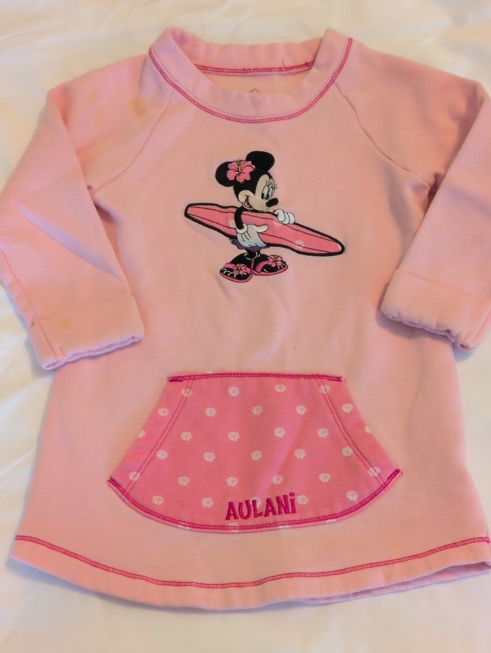 Disney Aulani Minute Mouse Toddler Girls Sweatshirt Dress 4T
